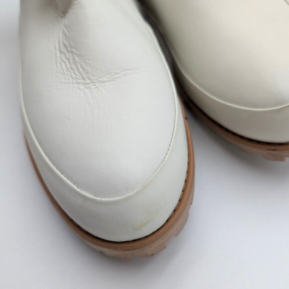 Rebecca Allen The All Weather Chelsea Ankle Boots Women's Cream Size US8M EU38.5 - Picture 12 of 13